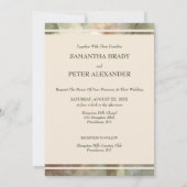 Elegante antike Rose, weich rosa Aquarellblume Einladung (Rückseite)