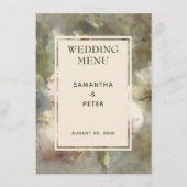 Elegante antike Rose Weich rosa Aquarellblume Menükarte (Vorderseite)