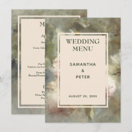 Elegante antike Rose Weich rosa Aquarellblume Menükarte