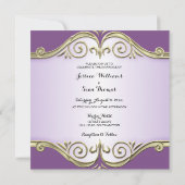 Elegante antike Satin Wedding Einladung (Rückseite)