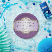 Elegante antike Satin Wedding Pappteller (Party)
