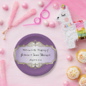 Elegante antike Satin Wedding Pappteller (Party)