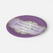 Elegante antike Satin Wedding Pappteller (Schrägansicht)