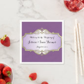 Elegante antike Satin Wedding Serviette (Beispiel)