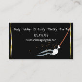 Elegante, antike Sitzkartenreinigung Visitenkarte (Rückseite)