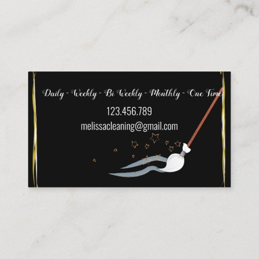 Elegante, antike Sitzkartenreinigung Visitenkarte (Rückseite)