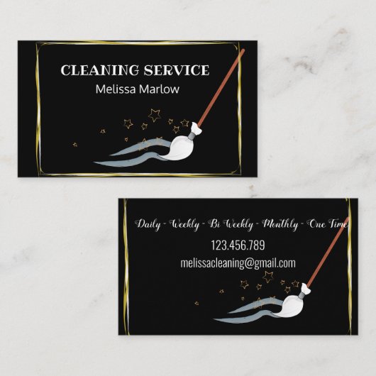 Elegante, antike Sitzkartenreinigung Visitenkarte (Vorne/Hinten)