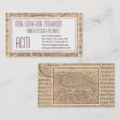 Elegante antike spanische Karte Sevilla Spanien (Vorne/Hinten)