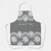 Elegante antike Spitzen-Look Editierbare benutzerd Schürze (Vorderseite)