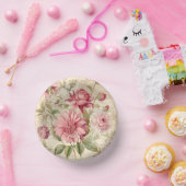 Elegante antike Vintage französische Blumenkolonie Pappteller (Party)