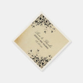 Elegante antike Wirbel Hochzeiten von Napkins Serviette (Ecke)