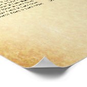 Elegante antike Wirbel Hochzeitsstift Poster (Ecke)