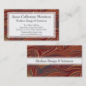 Elegante Antiken-gemarmortes Papier Burgunder und Visitenkarte (Vorne/Hinten)