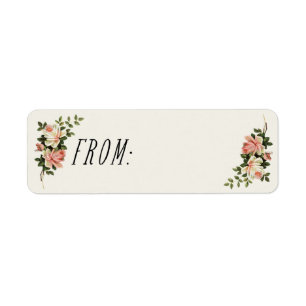 Elegante Antique Cream Rose Von Etikett