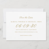 Elegante Antique Gold Wedding Foto Collage Save The Date (Rückseite)
