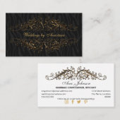 Elegante Antique Gold Wirbel Zebra Visitenkarte (Vorne/Hinten)