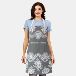 Elegante Antiquitäten-Spitzenoptik, editierbare, i Schürze