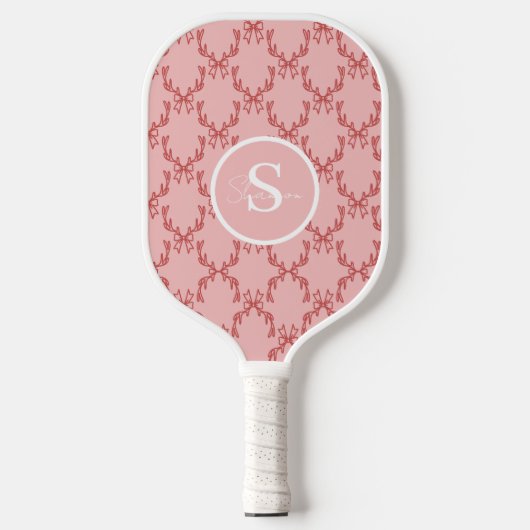 Elegante Antler Monogram Pickleball Paddle (Vorderseite)