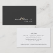 Elegante Anwälte Imitate Gold Leaf & Black Card Visitenkarte (Vorne/Hinten)