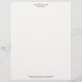 Elegante Anwältin am Law Simple White Letterhead Briefkopf (Vorderseite)