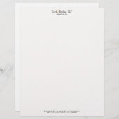 Elegante Anwältin am Law Simple White Letterhead Briefkopf (Vorne/Hinten)