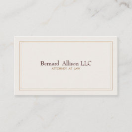 Elegante Anwältin Ivory Beruflich Traditionell Visitenkarte