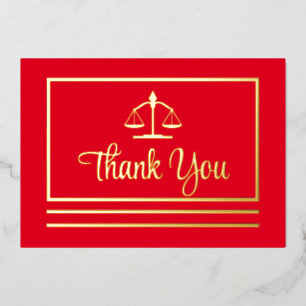 Elegante Anwältin Vielen Dank Foil Postcard Folieneinladung