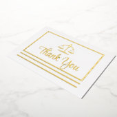 Elegante Anwältin Vielen Dank Foil Postcard Folieneinladung (Gedreht)