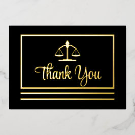 Elegante Anwältin Vielen Dank Foil Postcard Folieneinladung