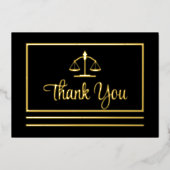 Elegante Anwältin Vielen Dank Foil Postcard Folieneinladung (Vorderseite)