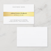 Elegante Anwaltskanzlei Gold White Template Visitenkarte (Vorne/Hinten)