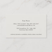 Elegante Anwaltskanzlei Imitate Black Linen Busine Visitenkarte (Rückseite)