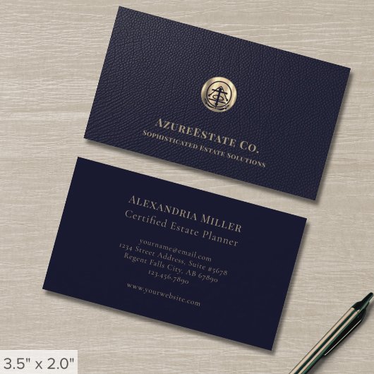 Elegante Anwesen Planning Business Cards Visitenkarte