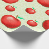 Elegante Äpfel Muster Honeycomb Hintergrund| Geschenkpapier (Ecke)