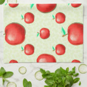 Elegante Äpfel Muster Honeycomb Hintergrund | Geschirrtuch (Gefaltet)