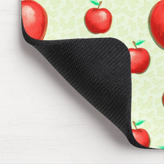 Elegante Äpfel Muster Honeycomb Hintergrund | Mousepad (Ecke)