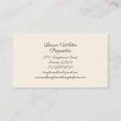 Elegante Apiary Typografy Honey Bee Beekeeper Visitenkarte (Rückseite)