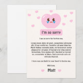 Elegante Apology Card Feiertagskarte (Vorne/Hinten)