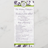 Elegante Apple Green Trim Lapis Lila Damask Programm (Vorderseite)