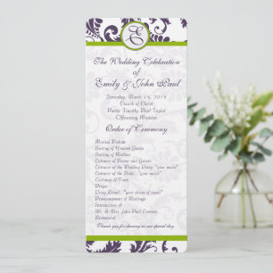 Elegante Apple Green Trim Lapis Lila Damask Programm