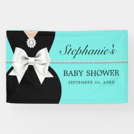 Elegante Aqua Aquamarin Glam Tiffany Themenbabysit Banner