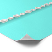 Elegante Aqua Aquamarin Tiffany Babydusche Begrüßu Poster (Ecke)