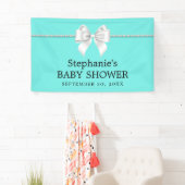 Elegante Aqua Aquamarin Tiffany Themendusche Banner (Insitu)