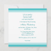 Elegante Aqua blue Class of 2012 Graduation Invite Einladung (Rückseite)