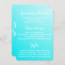 Elegante Aqua Blue Enclosure Card