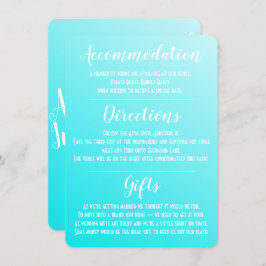 Elegante Aqua Blue Enclosure Card Einladung