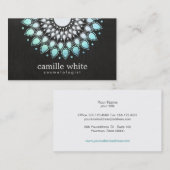 Elegante Aqua Blue Lotus Blume Naturschönheit Visitenkarte (Vorne/Hinten)