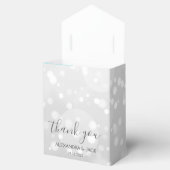 Elegante Aqua Blue Silver Funkelnd Glitzer Hochzei Geschenkschachtel (Geöffnet)