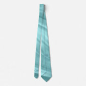 Elegante Aqua Blue Swirl Muster Monogram Initials Krawatte (Rückseite)