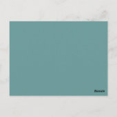 Elegante Aqua Blue Wedding Tischnummer Card (Rückseite)